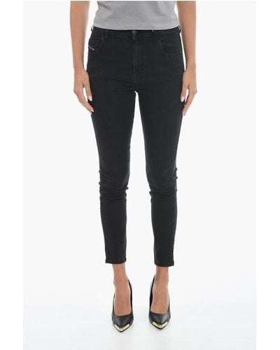 DIESEL High Waisted Super Skinny Fit Slandy-High Jeans 12Cm L.32 - Black