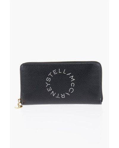 Stella McCartney Textured Faux Leather Continental Wallet With Contrasting Lo Size Unic - Black