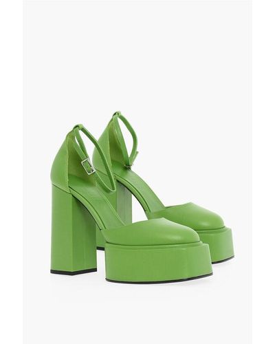 3Juin Leather Ambra Sandals Heel 13 Cm - Green