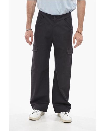 Bluemarble Cargo Cotton Twill Trousers - Black