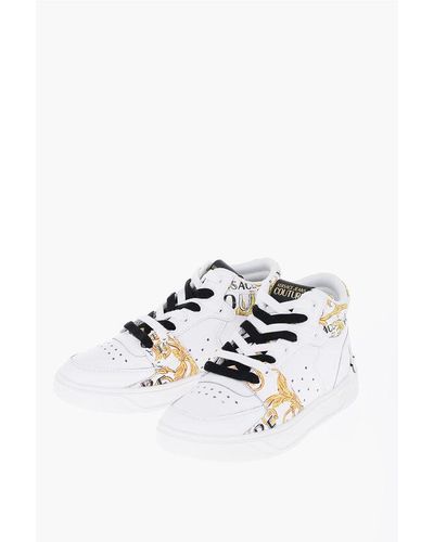Versace Jeans Couture Baroque Printed Leather Starlight High-Top Sne - Multicolour