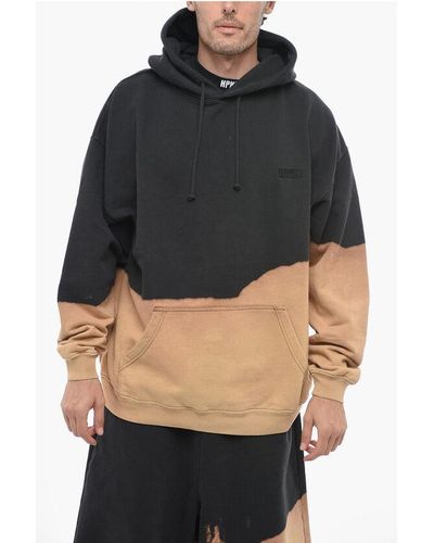 Vetements Oversized Hoodie Sweatshirt With Bleached Effect - Black