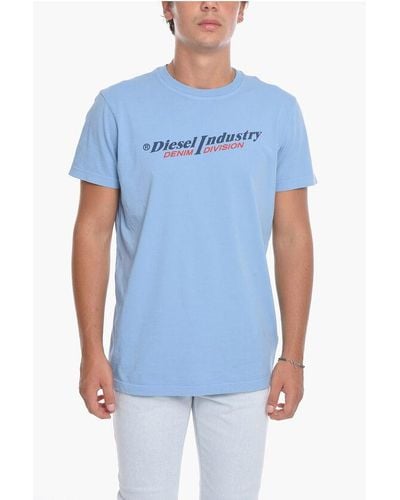 DIESEL T-Diegor-Ind T-Shirt With Logo Print - Blue