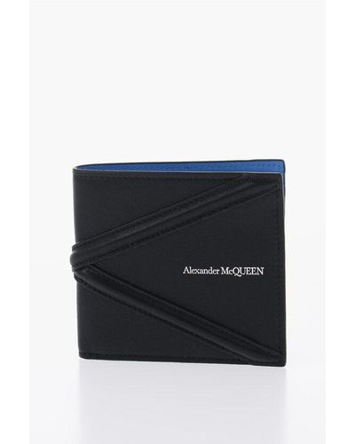 Alexander McQueen Leather Wallet With Contrasting Inner - Black