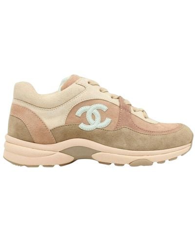 Chanel Suede Calfskin Sneaker 'pink' - Natural