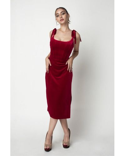 Red Velvet Dresses for Women - Up to 60% off | Lyst