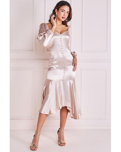 Pink Satin Wedding Dresses for Women - Up to 65% off | Lyst