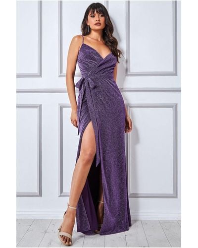 Spaghetti strap deals wrap dress
