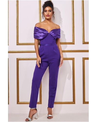 Purple Jumpsuits And Rompers For Women Lyst