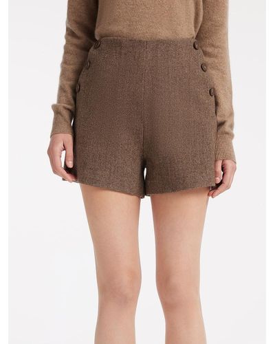 GOELIA Washable Wool Shorts - Natural
