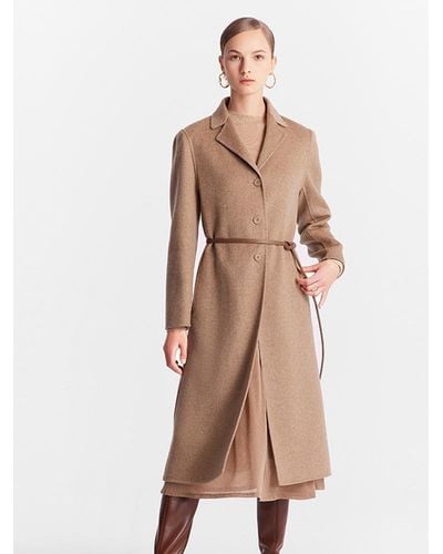 GOELIA Cashmere Slim-Fit Overcoat - Natural