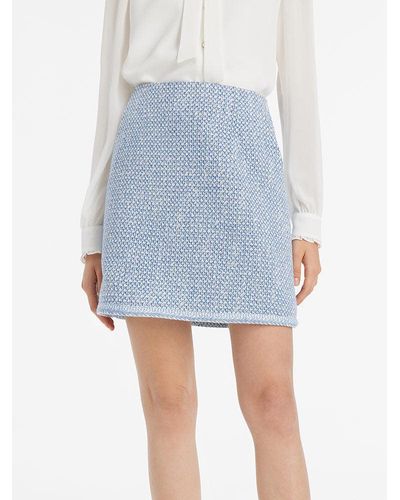 GOELIA A-Line Skirts With Pockets - Blue