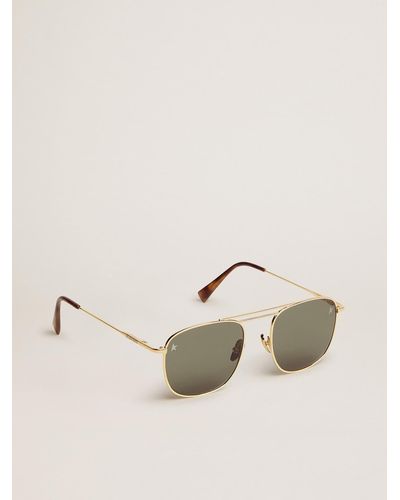 Golden Goose Aviator Sunglasses With Frame And Lenses - Multicolor
