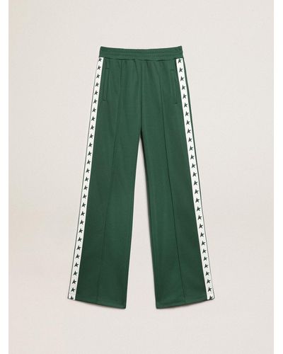 Golden Goose Bright Sweatpants With Band And Stars - Green