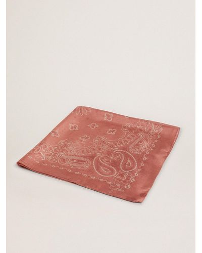 Golden Goose Old Rose Scarf With Paisley Print - Pink