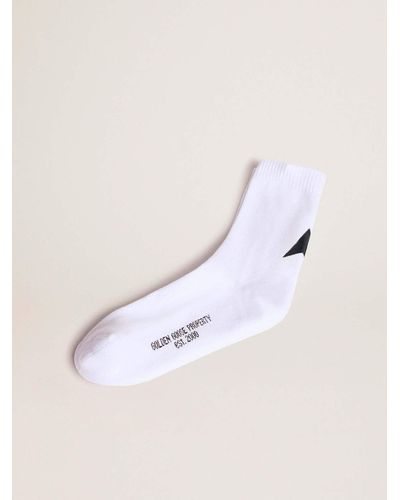 Golden Goose Star Collection Socks With Contrasting Star - White