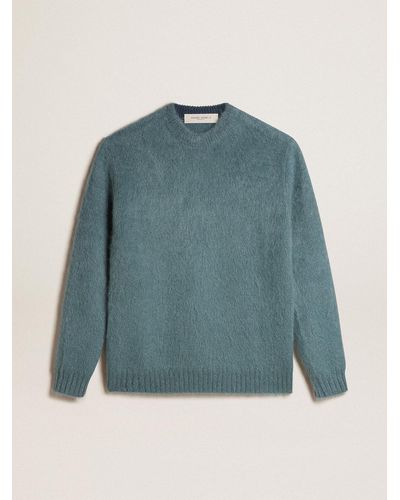Golden Goose Powder- Mohair Sweater - Blue