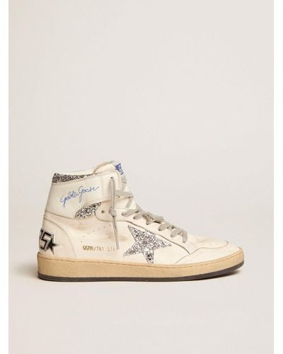 Golden Goose Sky-Star With Signature On The Ankle And Inserts - Metallic