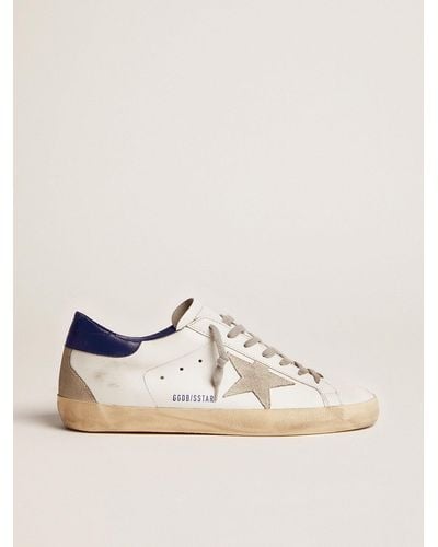 Golden Goose Super-Star With Suede Star And Heel Tab - Blue