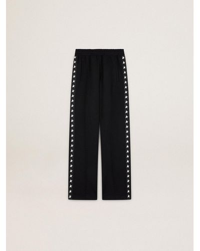 Golden Goose ’ Sweatpants With Stars On The Sides - Black