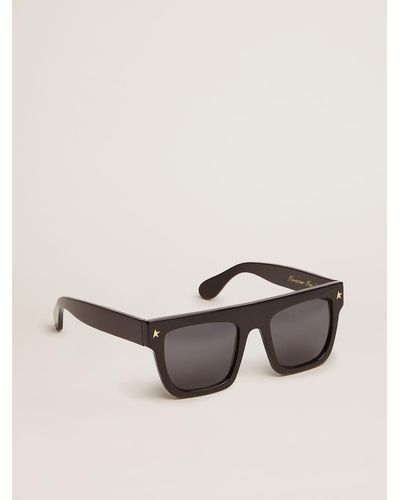 Golden Goose Square Sunglasses With Frame And Details - Black