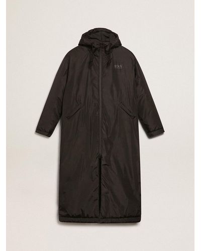 Golden Goose ’S Ankle-Length Padded Jacket With Hood - Black