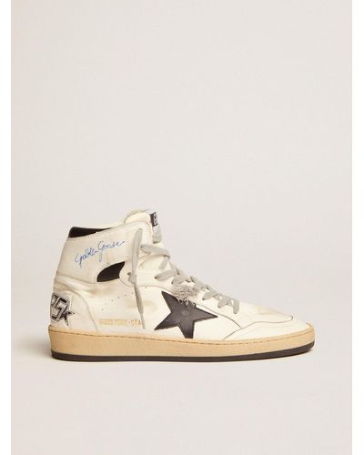 Golden Goose Sky-Star With Signature On The Ankle And Inserts - Natural