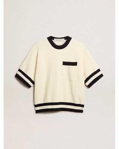 Golden Goose Short-Sleeved Sweater - Natural