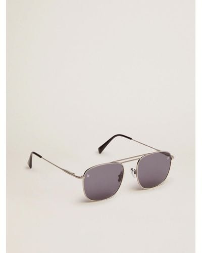 Golden Goose Roger Aviator Sunglasses With Frame And Lenses - Natural