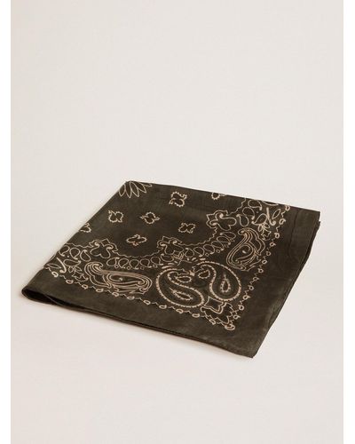 Golden Goose Moss- Scarf With Paisley Pattern - Green