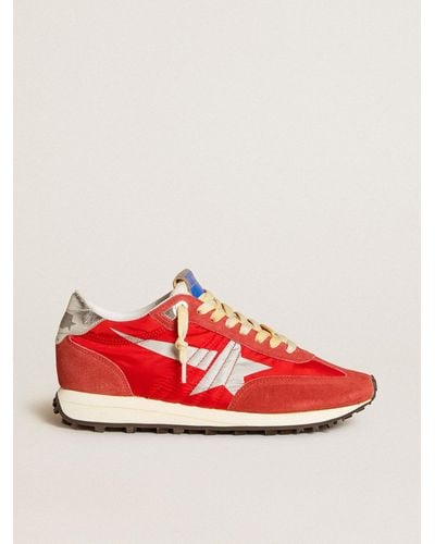 Golden Goose ’S Marathon With Nylon Upper And Star - Red