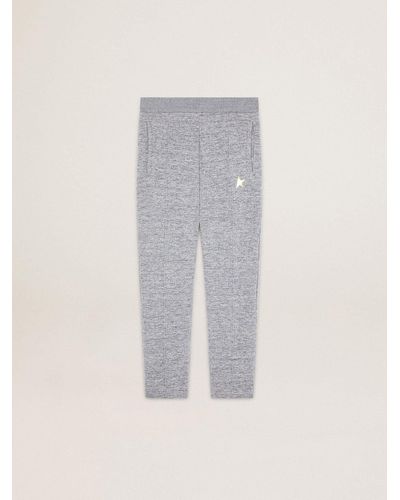 Golden Goose Sweatpants With Star On The Front - Gray