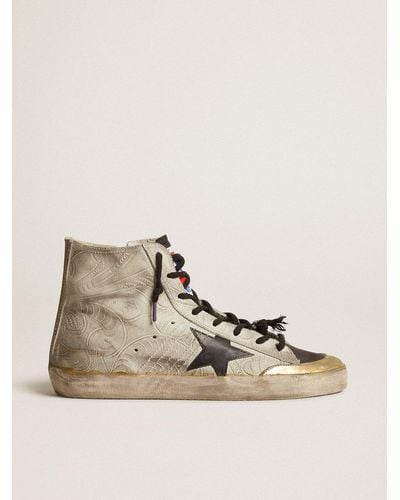 Golden Goose Francy Penstar Lab With Floral Print And Star - Natural