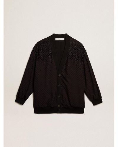Golden Goose ’S Cardigan With Shaded Embroidery - Black