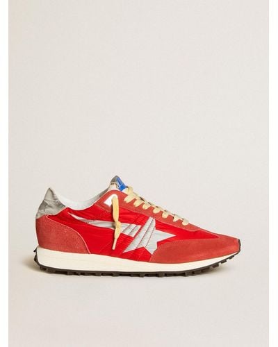 Golden Goose ’S Marathon With Nylon Upper And Star - Red
