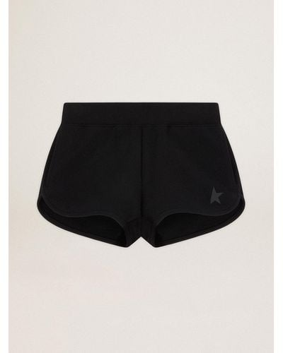 Golden Goose Shorts With Tone-On-Tone Star - Black