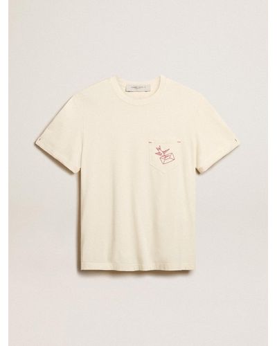 Golden Goose ’S Cotton T-Shirt - Natural