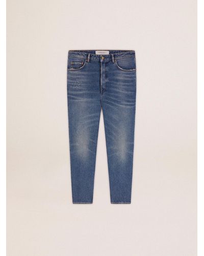 Golden Goose Slim Fit Jeans With Medium Wash - Blue