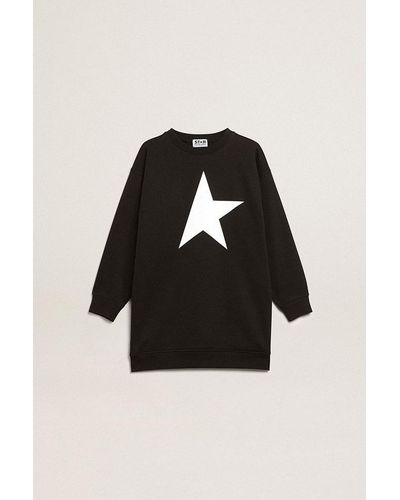 Golden Goose Girls’ Sweatshirt Dress With Star - Black