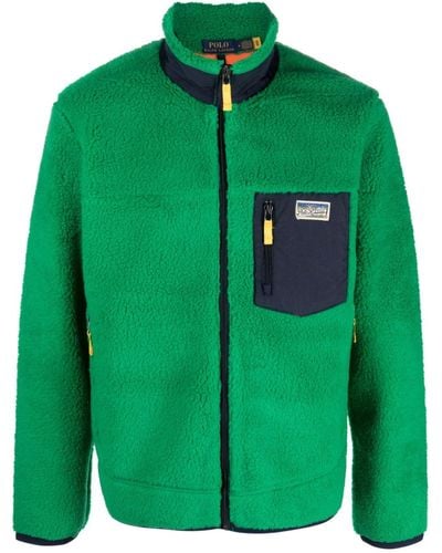Polo Ralph Lauren Logo-patch Fleece Jacket - Green