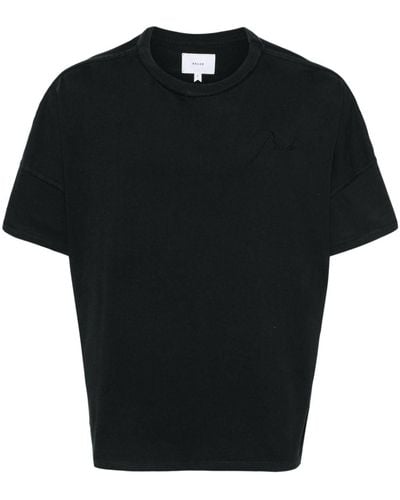 Rhude Logo-embroidered Cotton T-shirt - Black