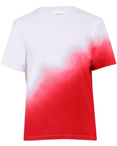 Ferragamo T-shirt con fantasia tie-dye - Rosso