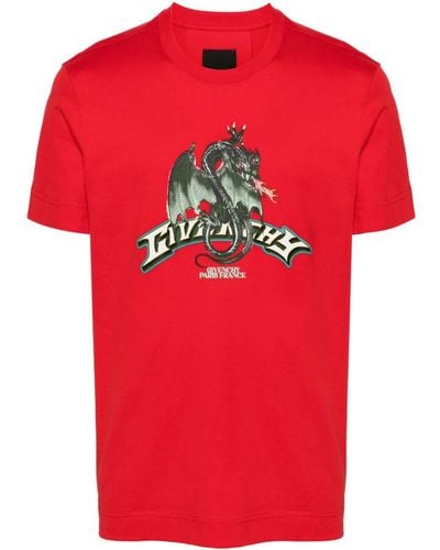 Givenchy T-shirt Con Stampa Dragon - Red