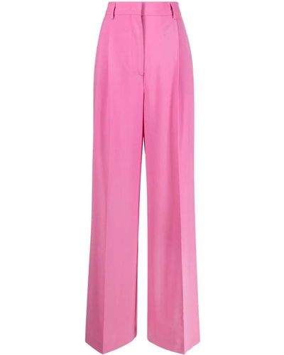 MSGM High-waisted Wide-leg Trousers - Pink