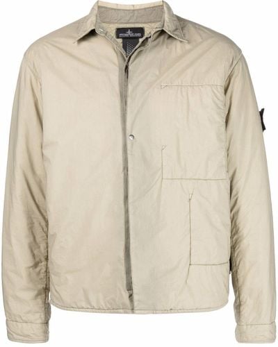 Stone Island Shadow Project 10412 Padded Overshirt_capitolo 1 Hd Pelle Ovo Cotton-tc - Natural