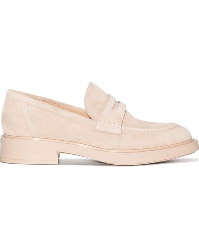 Gianvito Rossi Round-toe Suede Loafers - Pink