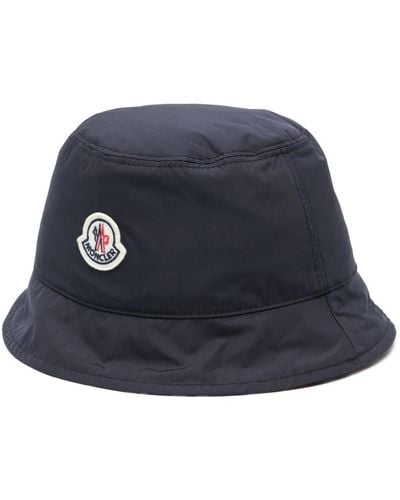 Moncler Cappello bucket con applicazione - Blu