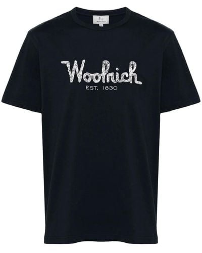 Woolrich T-shirt con ricamo - Nero