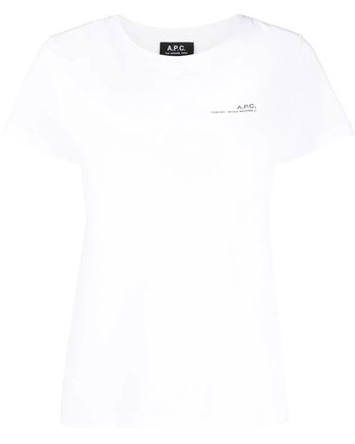 A.P.C. Jersey logo ite t-shirt girocollo con stampa - Bianco