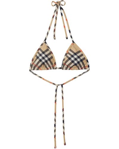 Burberry Check Bikini Top - Metallic